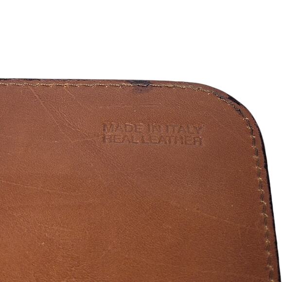 Vintage Leather Business Bag Briefcase Brown Attache Case Document Folder File - Picture 7 of 16